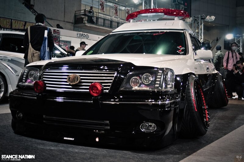 custom police car at auto show