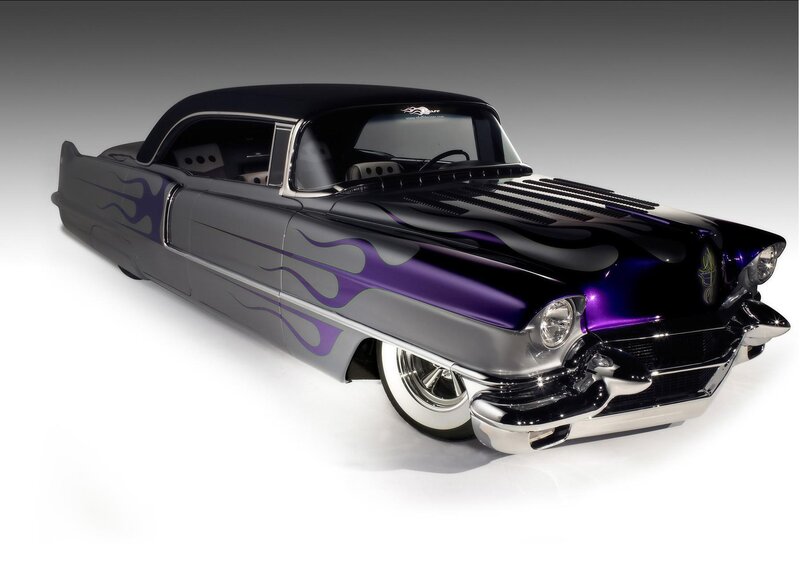 Custom Purple and Black Car — Dramatic, Photograph
