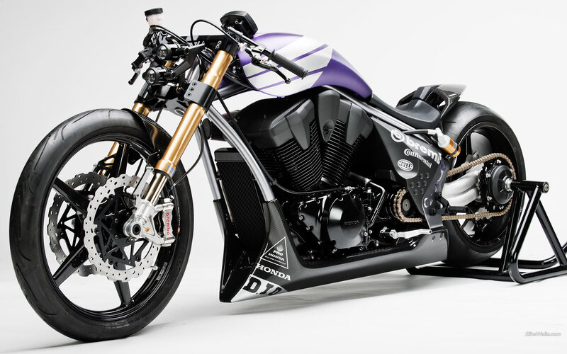 custom purple and black motorcycle