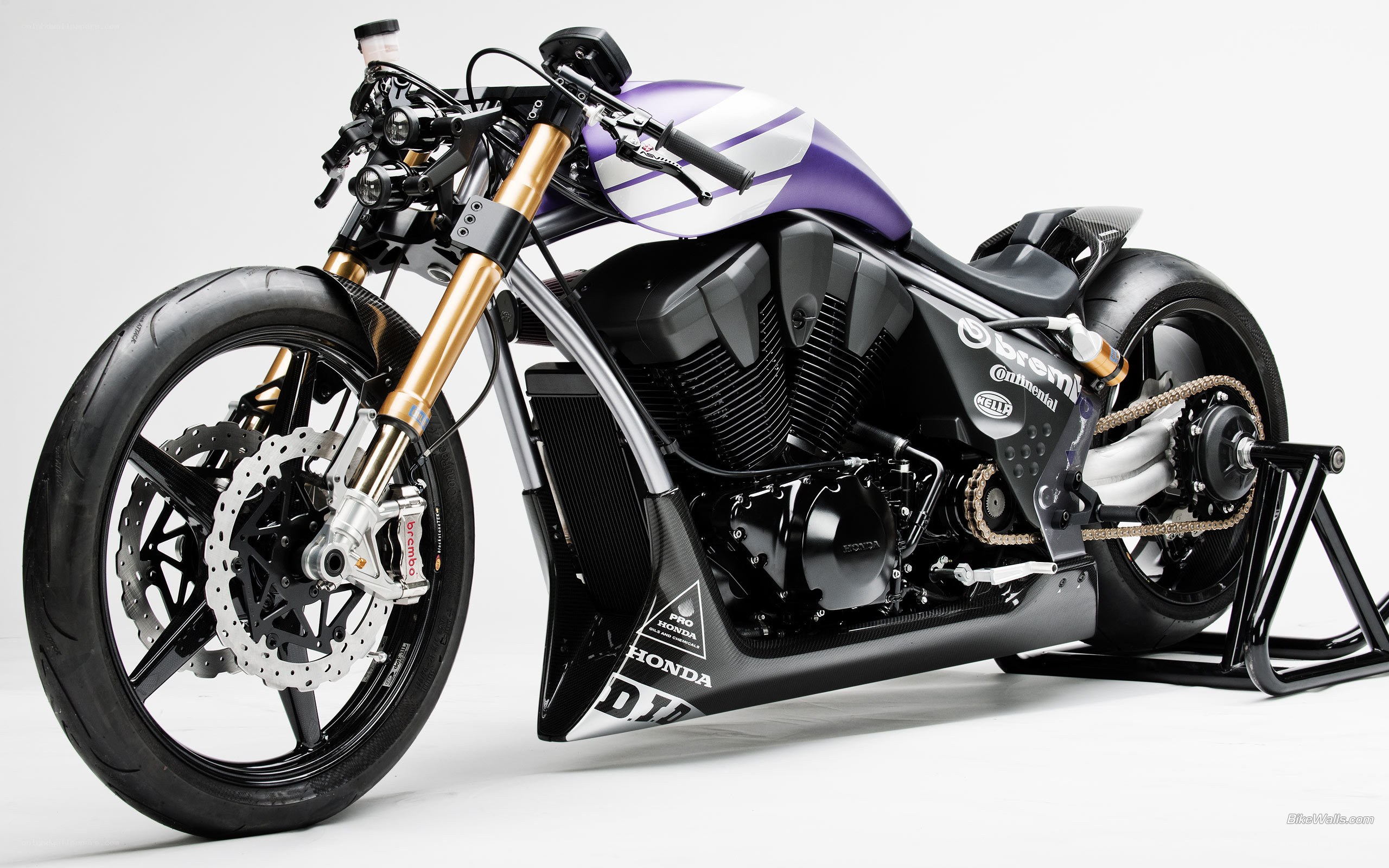 custom purple and black motorcycle