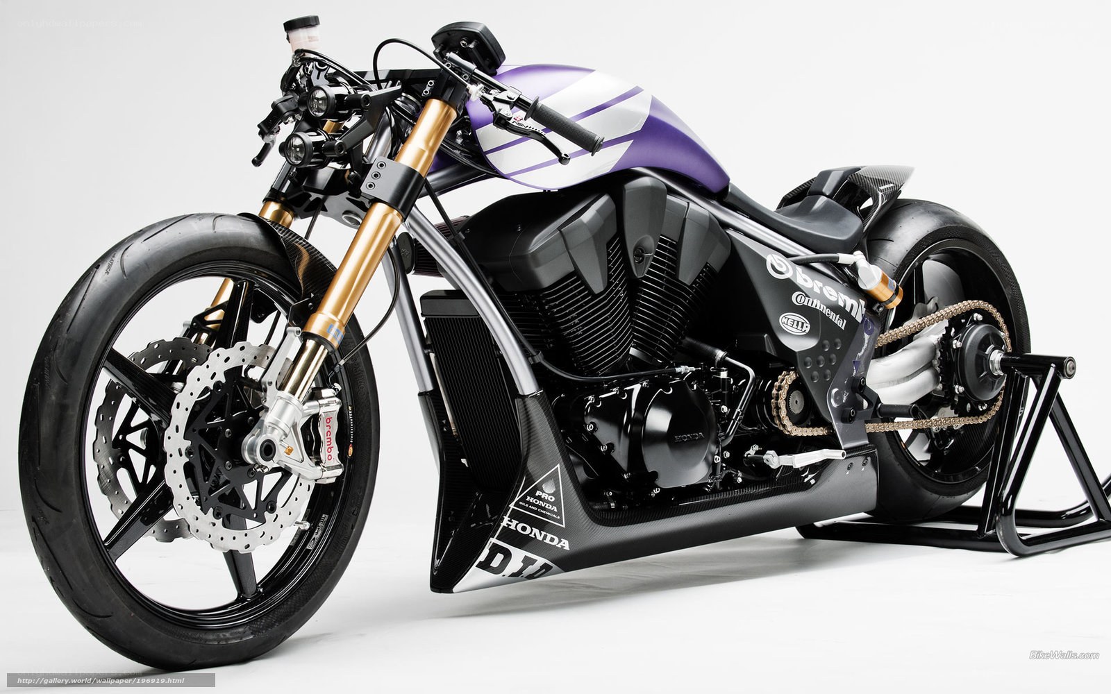 custom purple and black motorcycle