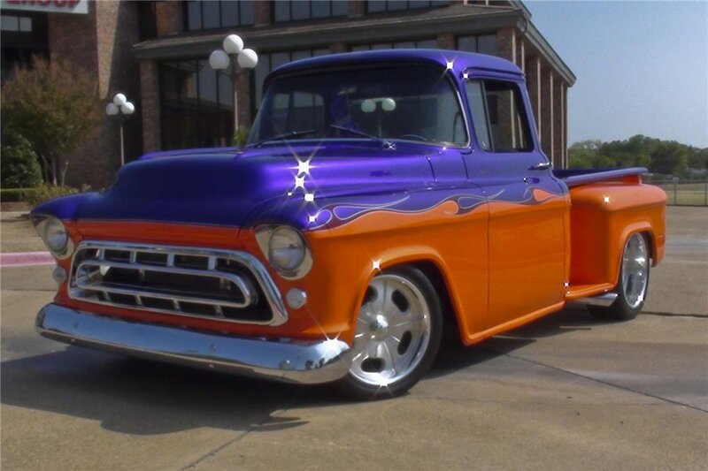 Custom Purple and Orange Truck