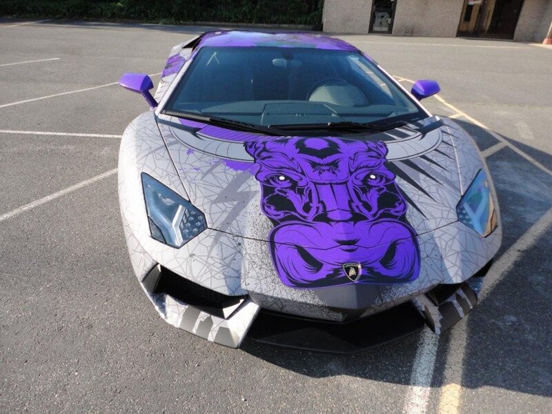 Custom Purple Lamborghini