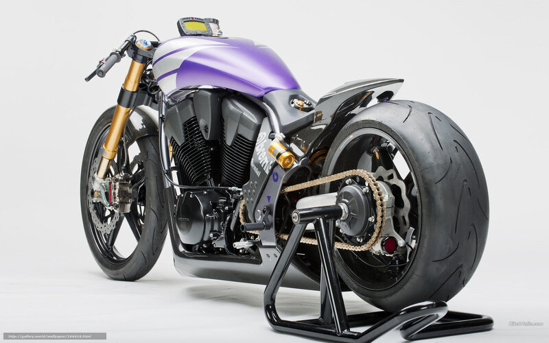 Custom Purple Motorcycle — Neutral, Photograph