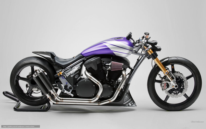 Custom Purple Motorcycle — Neutral