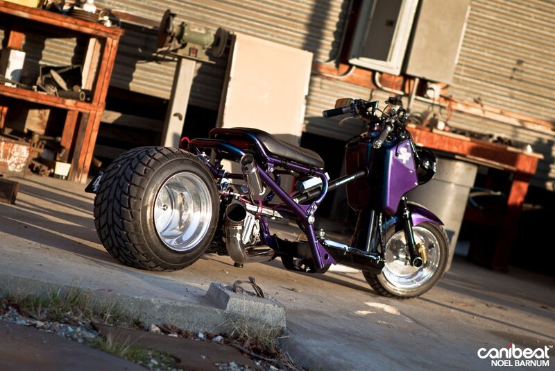 custom purple motorcycle