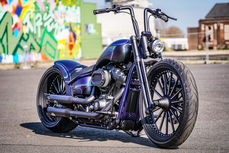 Custom Purple Motorcycle — Urban