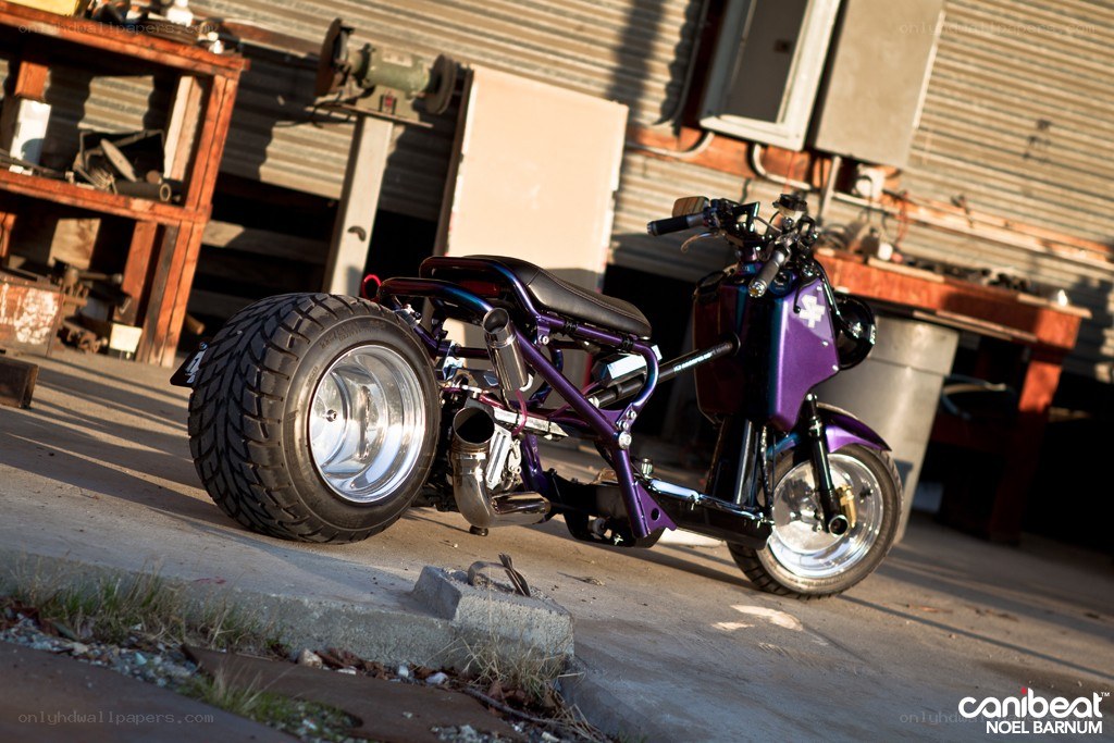 custom purple motorcycle
