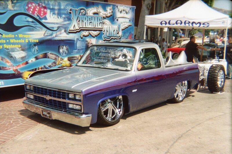 Custom Purple Pickup Truck