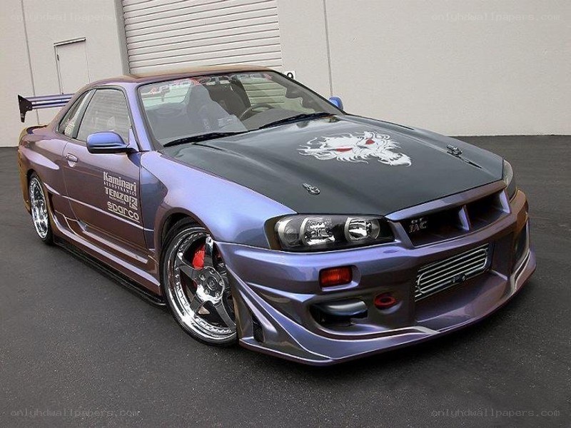 custom purple sports car