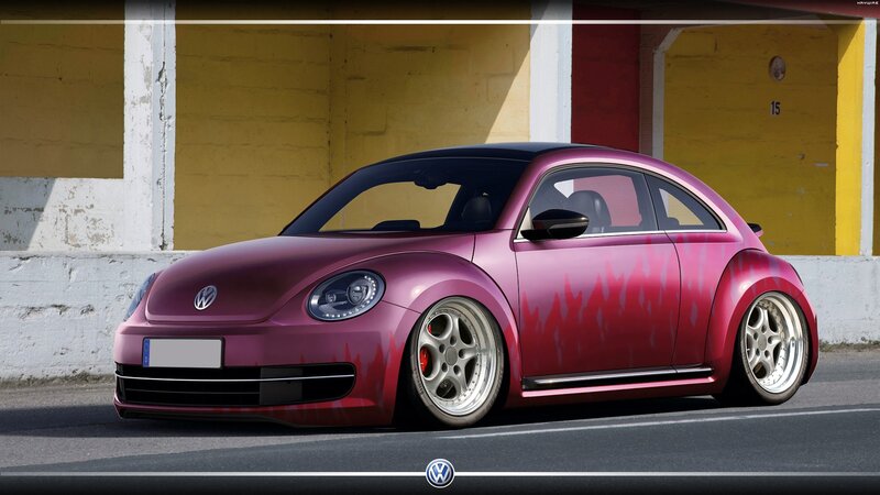 Custom purple Volkswagen Beetle
