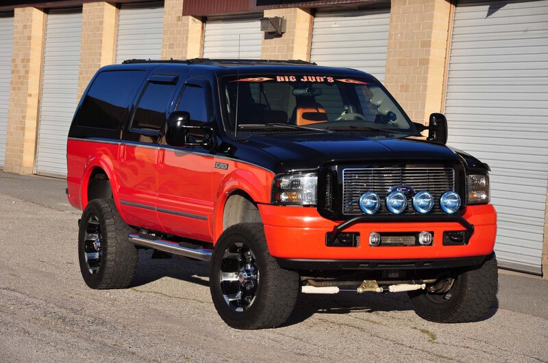Custom Red and Black SUV