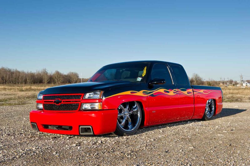 Custom Red and Black Truck — Calm