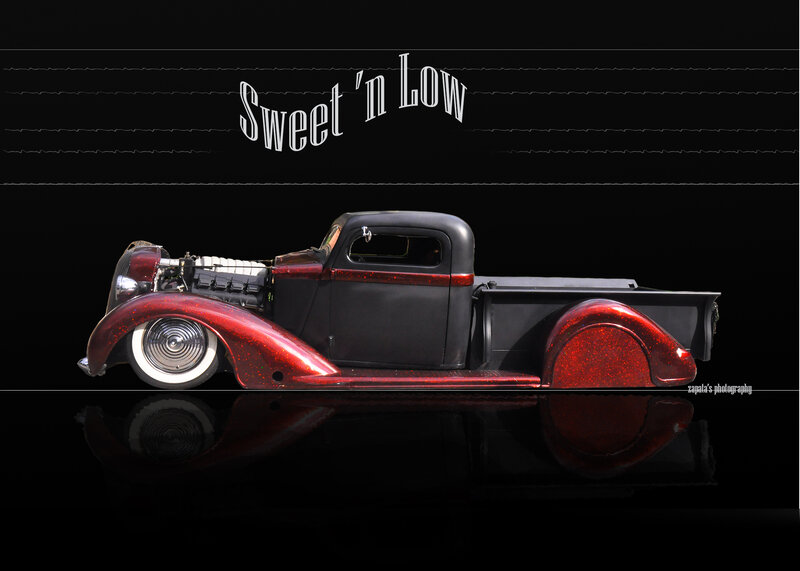 Custom Red and Black Truck — Dramatic