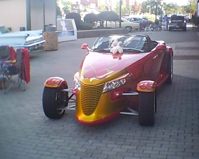 Custom Red and Gold Car
