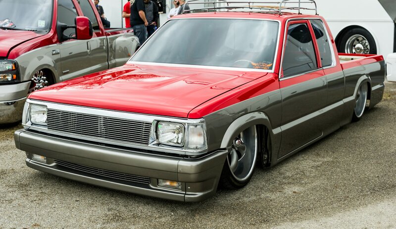 Custom Red and Gray Pickup Truck — Calm