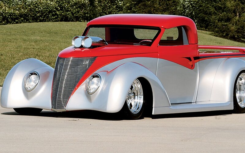 Custom Red and Silver Truck