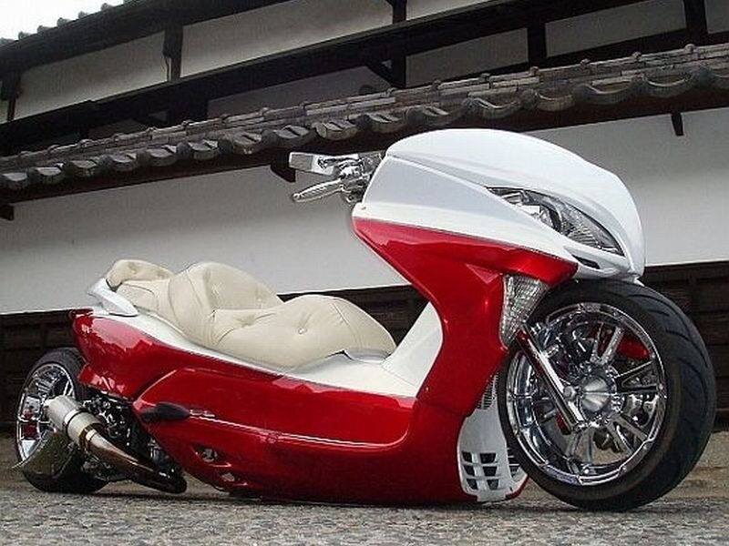 Custom Red and White Scooter