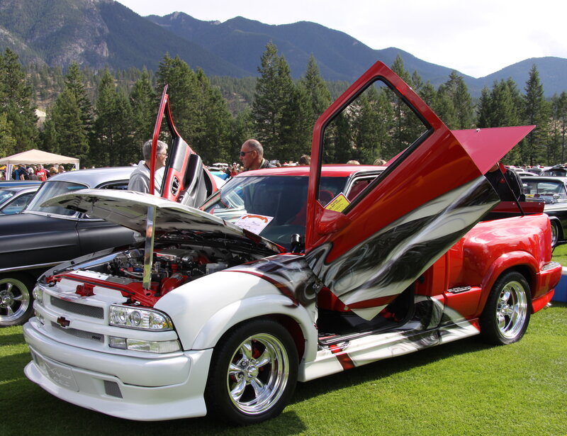 Custom Red and White Truck — Outdoor