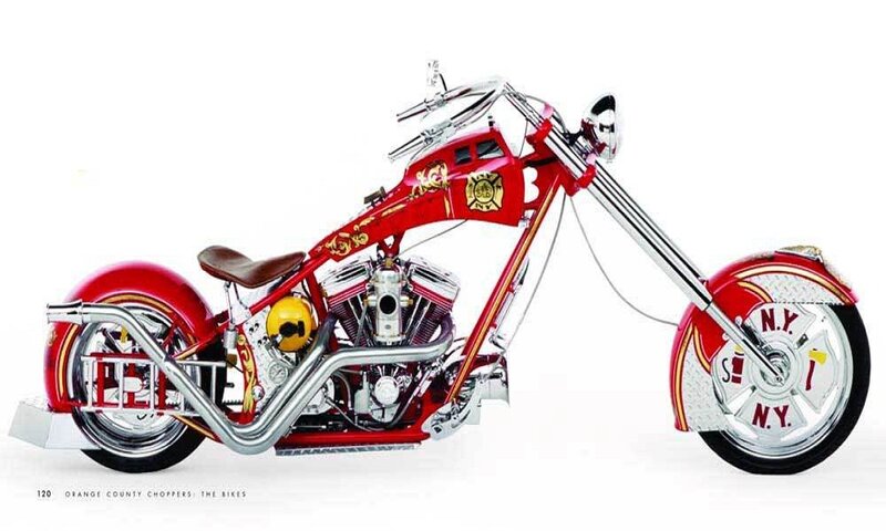 Custom Red Chopper Motorcycle — Showcase, Photograph, Seat