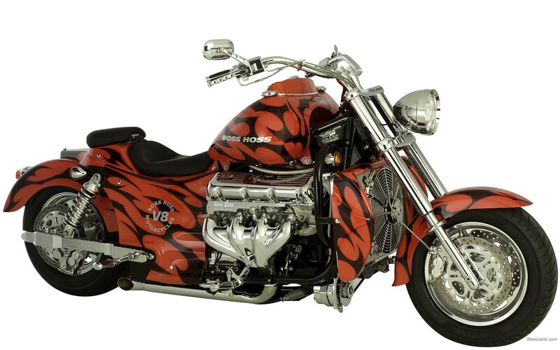Custom Red Flame Motorcycle — Showcase