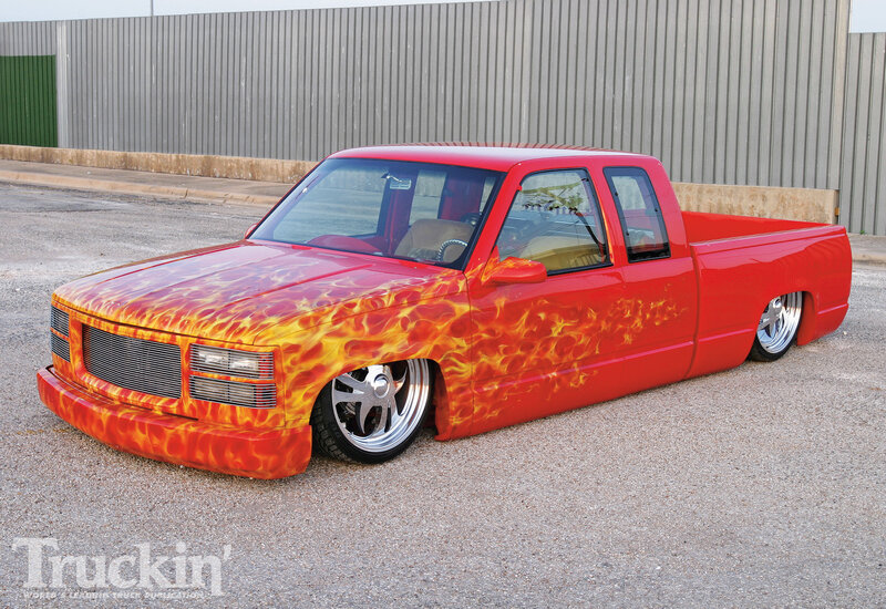Custom Red Flame Truck