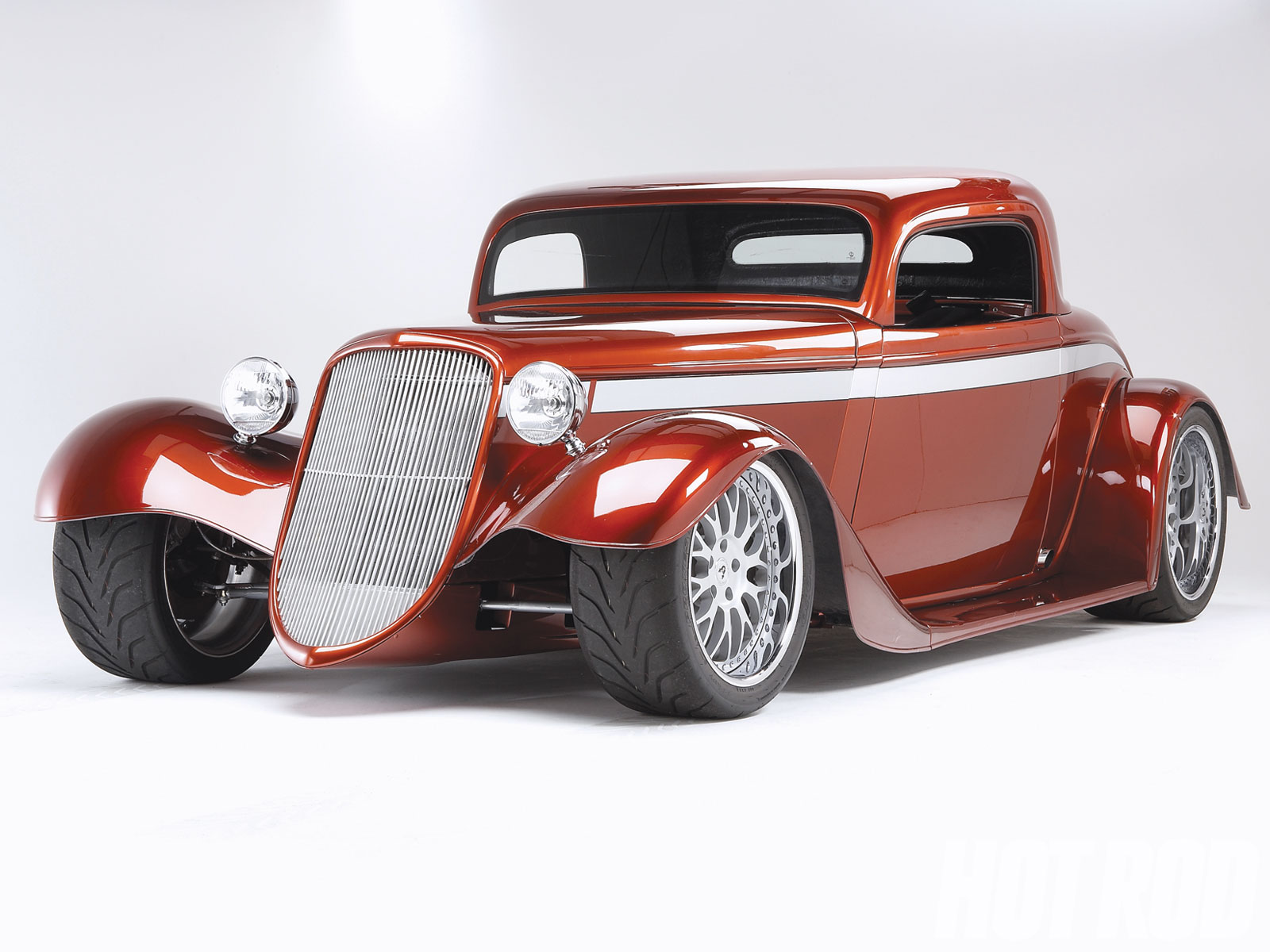 Custom Red Hot Rod Car