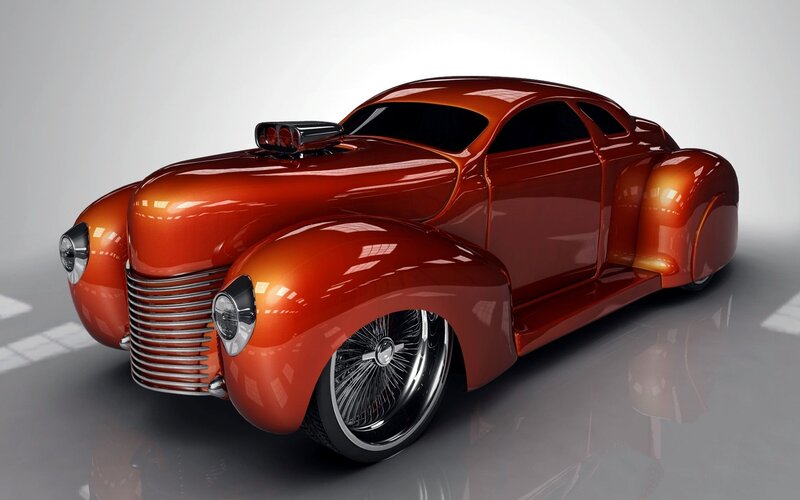 Custom Red Hot Rod Car — Showcase