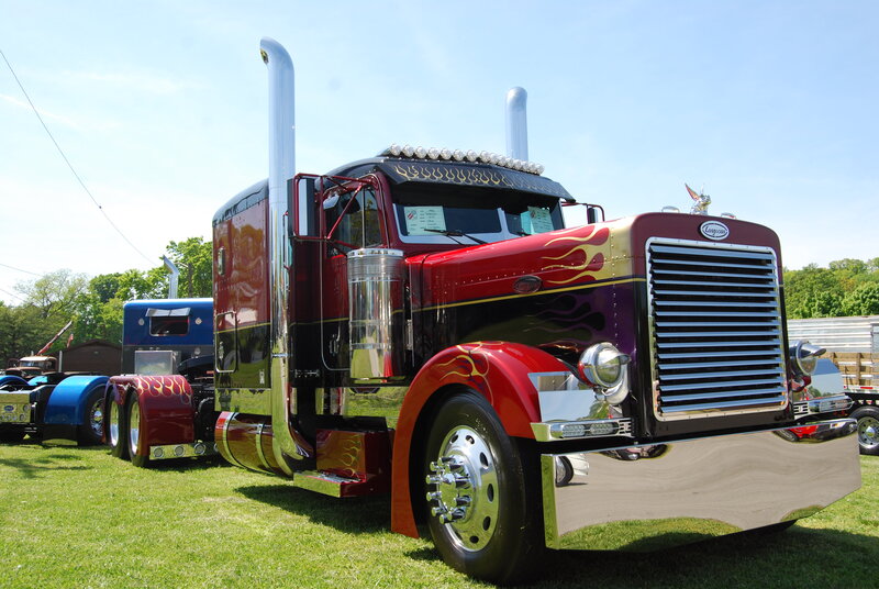 Custom Red Semi-truck — Outdoor