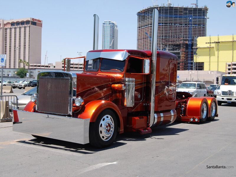 Custom Red Semi-truck — Urban