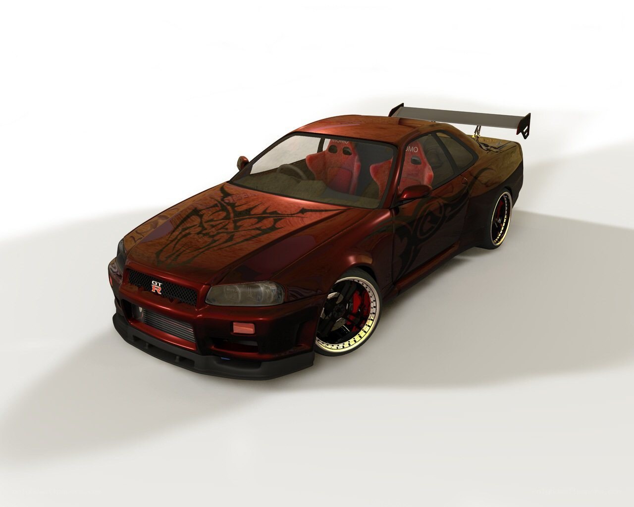 custom red sports car