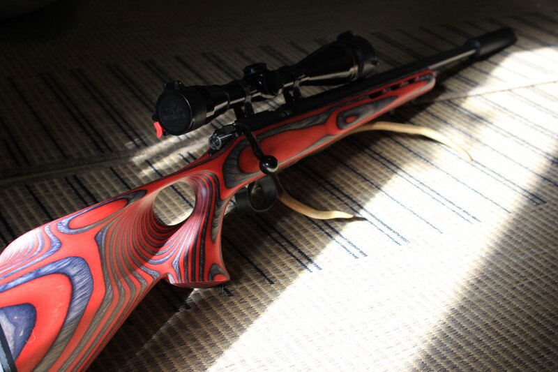 Custom rifle with scope