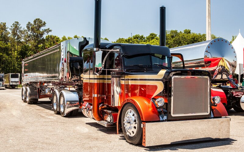 Custom Semi-truck — Red, Showcase