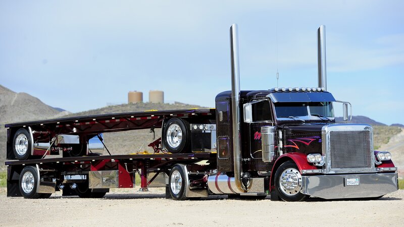 Custom semi-truck with flatbed