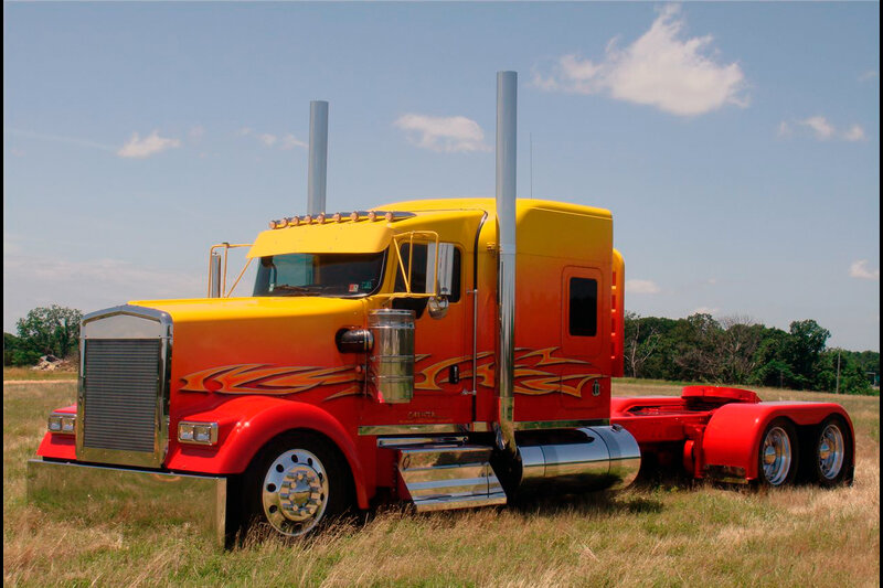 Custom Semi-truck — Yellow