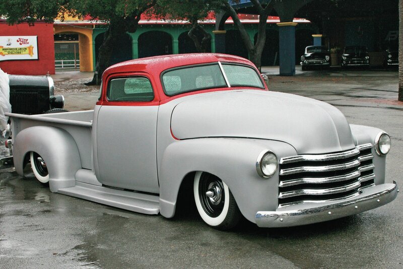 Custom Silver and Red Truck — Calm