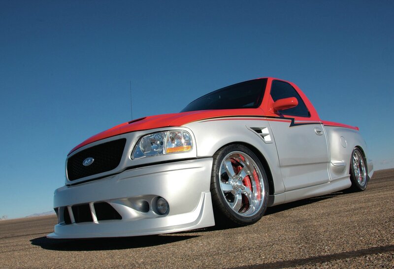 Custom Silver and Red Truck