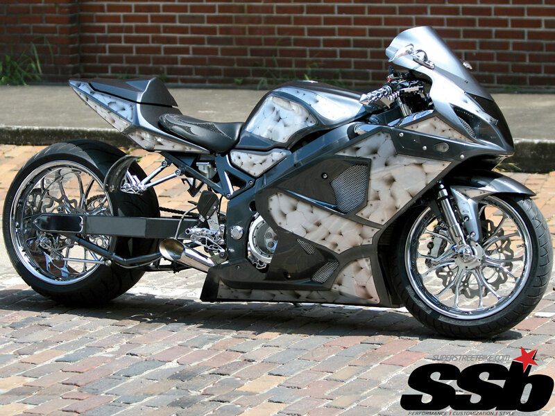 Custom Silver Motorcycle — Neutral