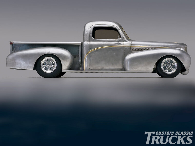 Custom Silver Pickup Truck — Dramatic, Photograph