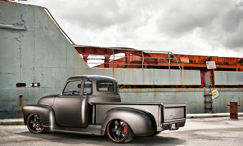 Custom Silver Pickup Truck — Gray