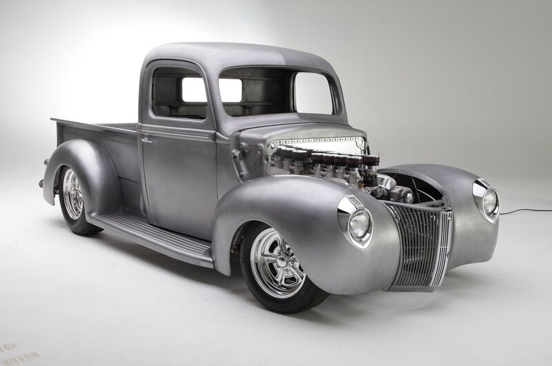 Custom Silver Pickup Truck — Neutral, Photograph