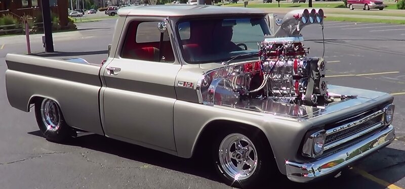 Custom Silver Pickup Truck — Showcase, Afternoon