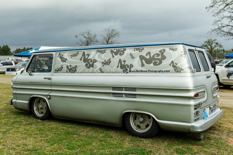 Custom Silver Van — Overcast