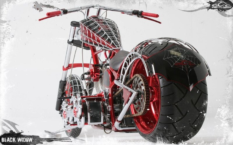 Custom Spider-themed Chopper