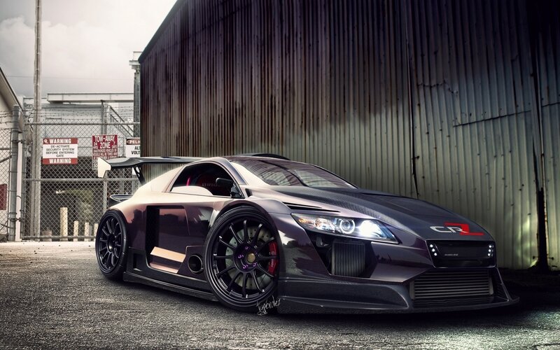 Custom Sports Car — Black, Dramatic
