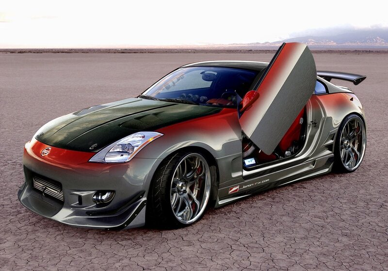 custom sports car in desert