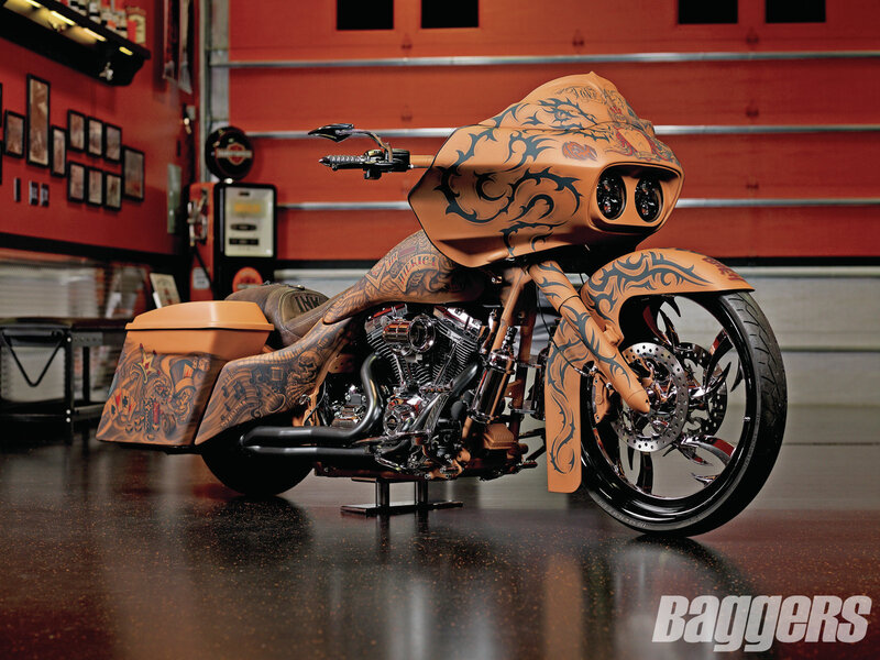 Custom Tattooed Motorcycle