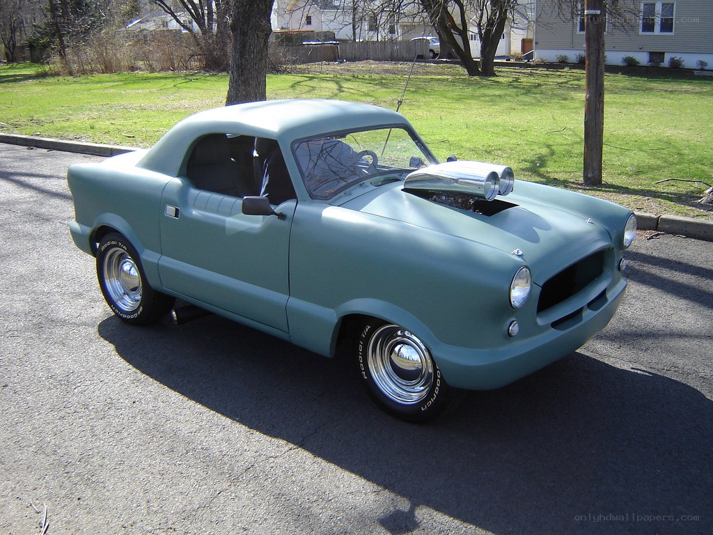 custom teal hot rod car