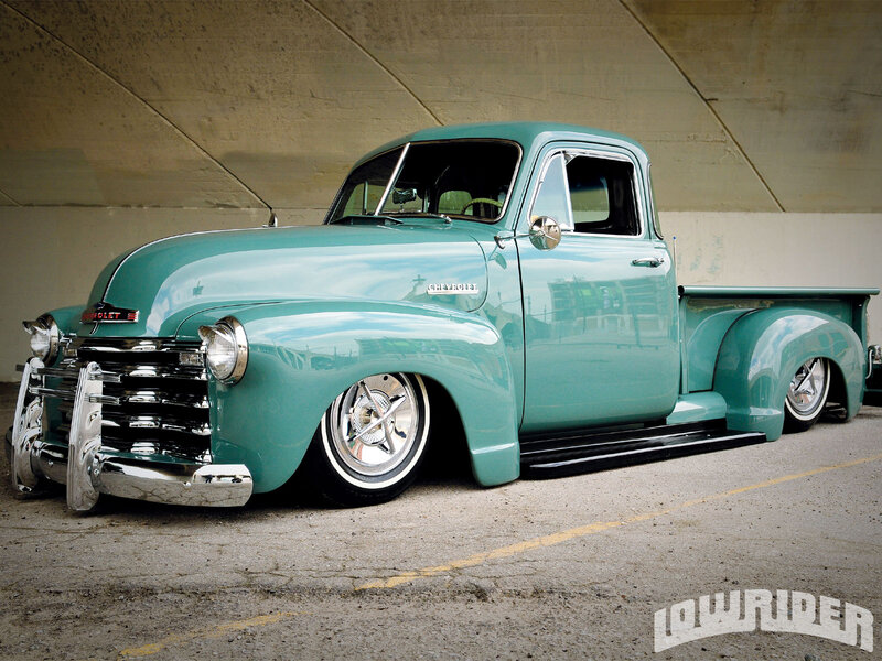 Custom Teal Pickup Truck