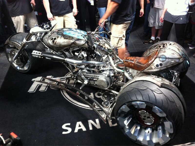 custom three-wheeled motorcycle